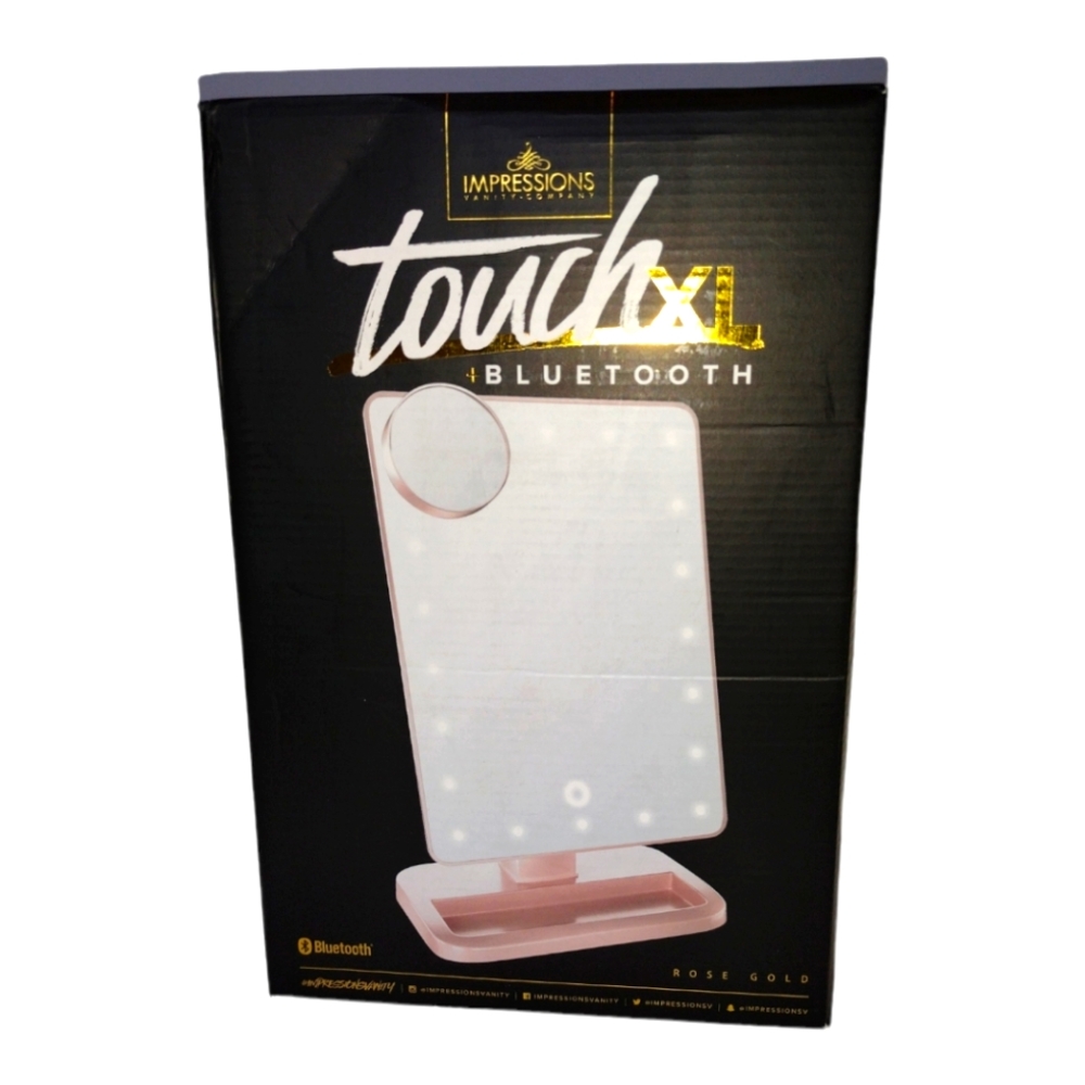 New Impressions Touch XL  LED Makeup Vanity Mirror with Bluetooth Rose Gold